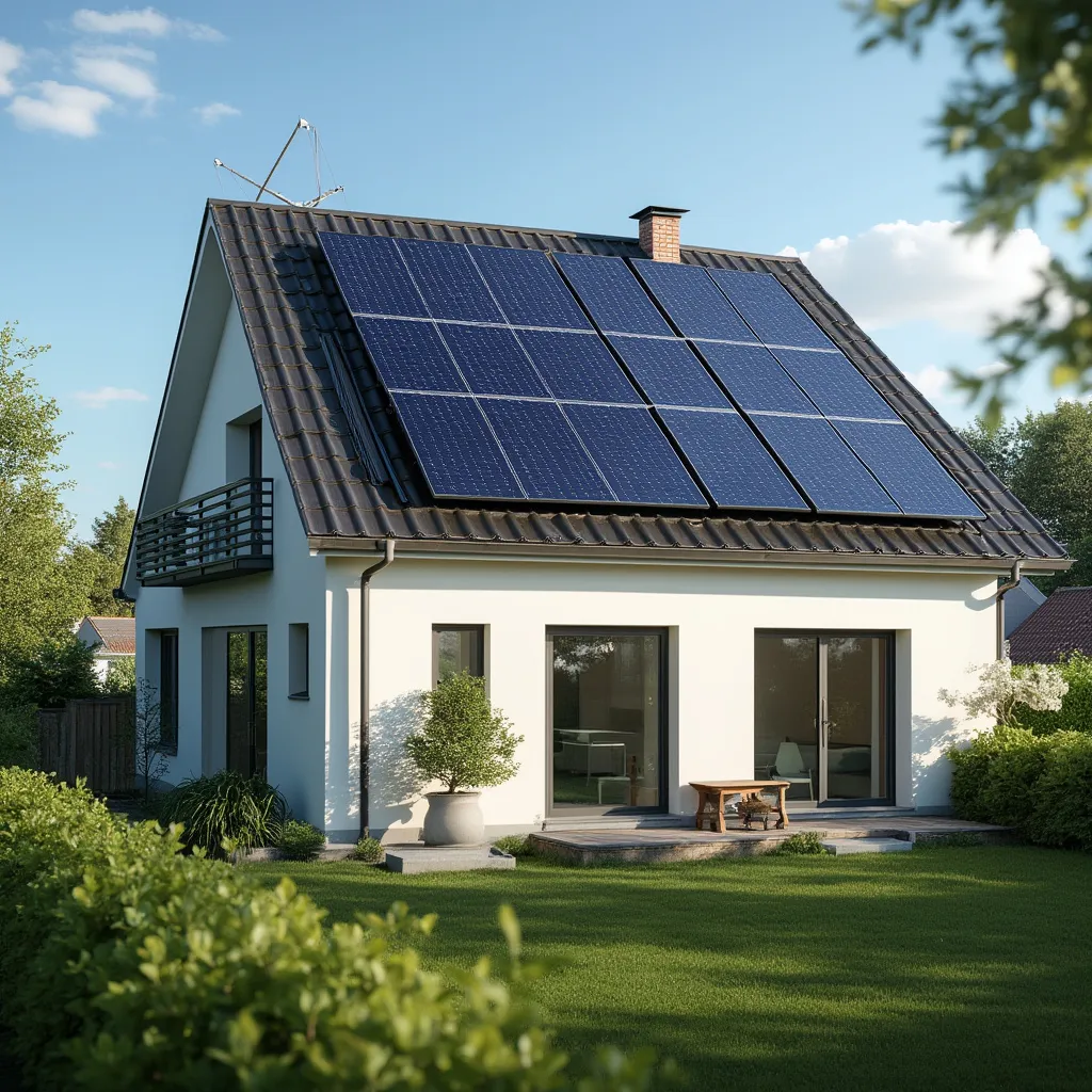 Solaranlage auf einem Einfamilienhaus