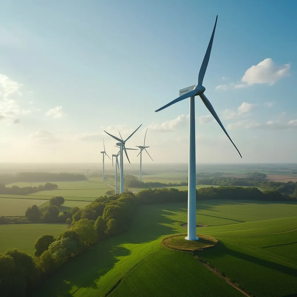 Windkraftanlagen auf einem Feld